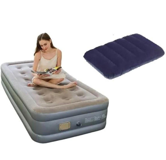Premium Inflatable Air Bed Mattress with Built-in Pump – Heavy Duty, Comfortable & Travel Friendly