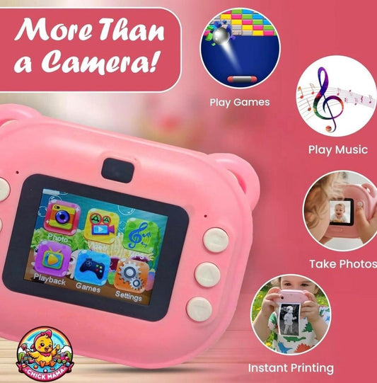 Kids Instant Print Camera with Thermal Printer | Rechargeable Toy Camera for Kids | Fun Photography & Creativity Toy