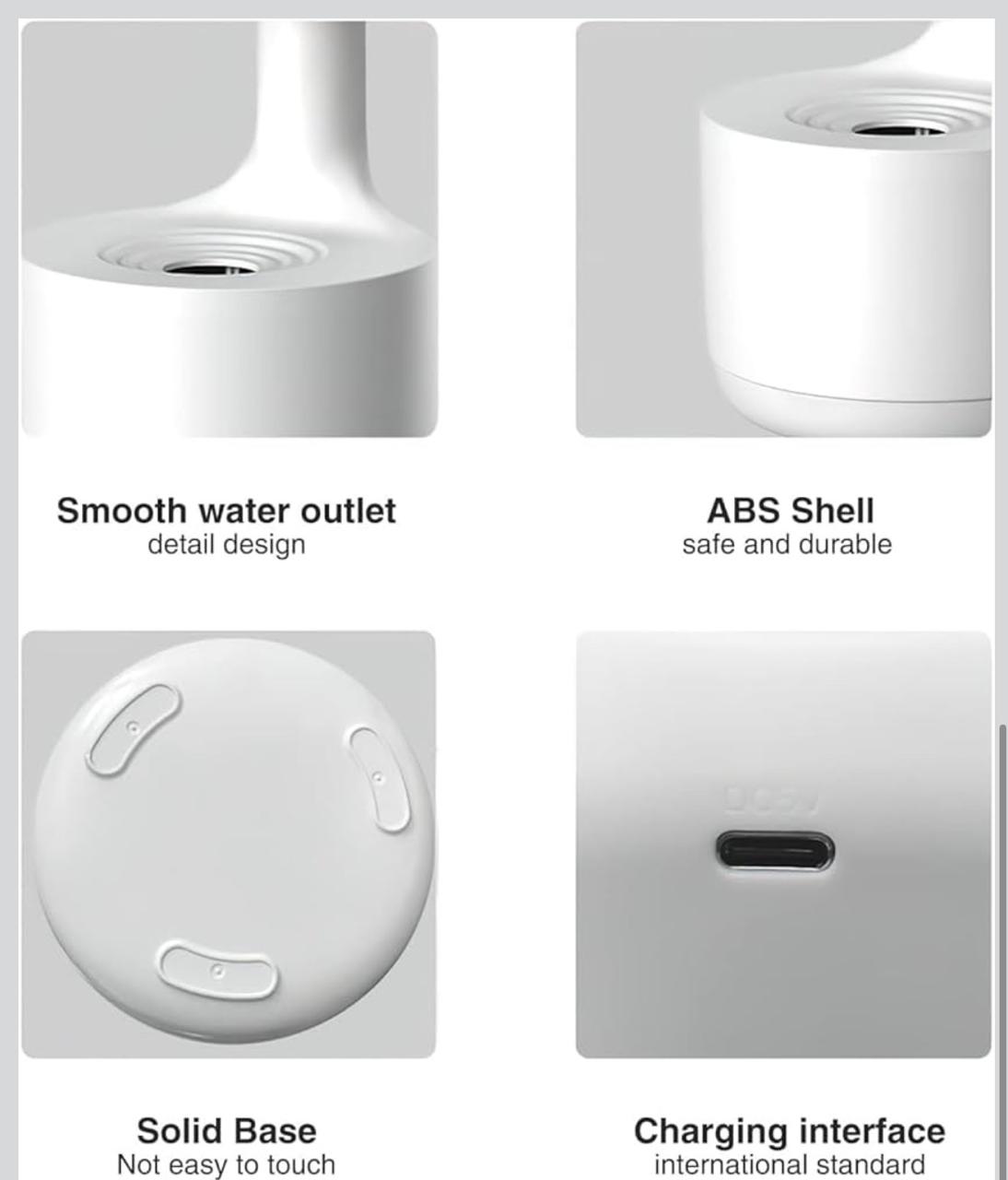 Anti-Gravity Humidifier with Digital Clock | Floating Water Drop Effect | USB Rechargeable
