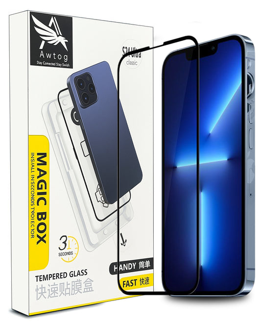 Awtog Tempered Glass Screen Protector with Magic Box | 9H Hardness | Easy Install