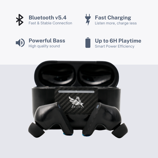 Awtog Beat Pods Wireless Earbuds | Powerful Bass | Bluetooth V5.4 | TWS