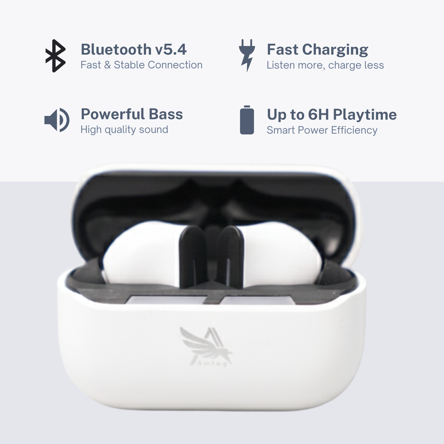 Awtog Groove Buds True Wireless Earbuds | Bluetooth V5.4 | Type-C Fast Charging