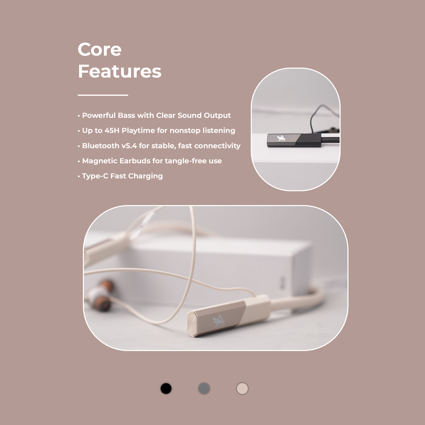 AWTOG ProWave Wireless Neckband | Ultra-Long Battery | Crystal Clear Calls | Premium Sound